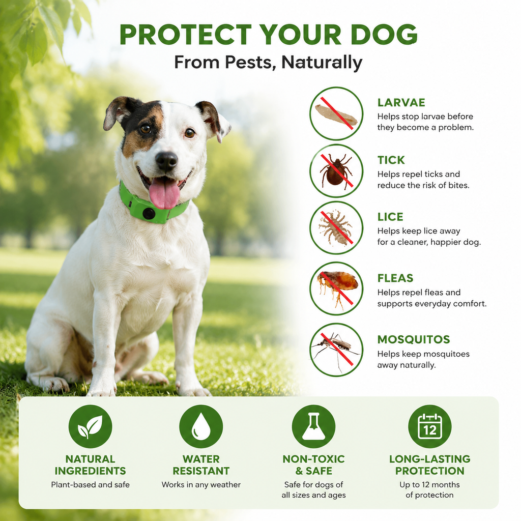 Natural Flea &amp; Tick Protection Collar