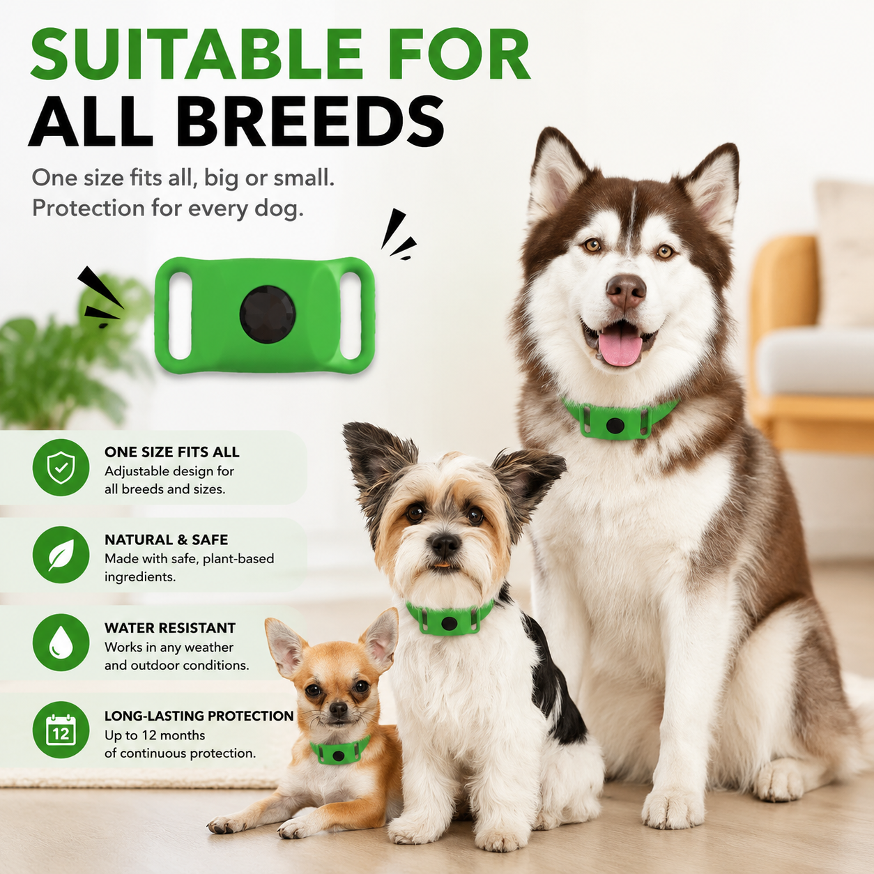 Natural Flea &amp; Tick Protection Collar