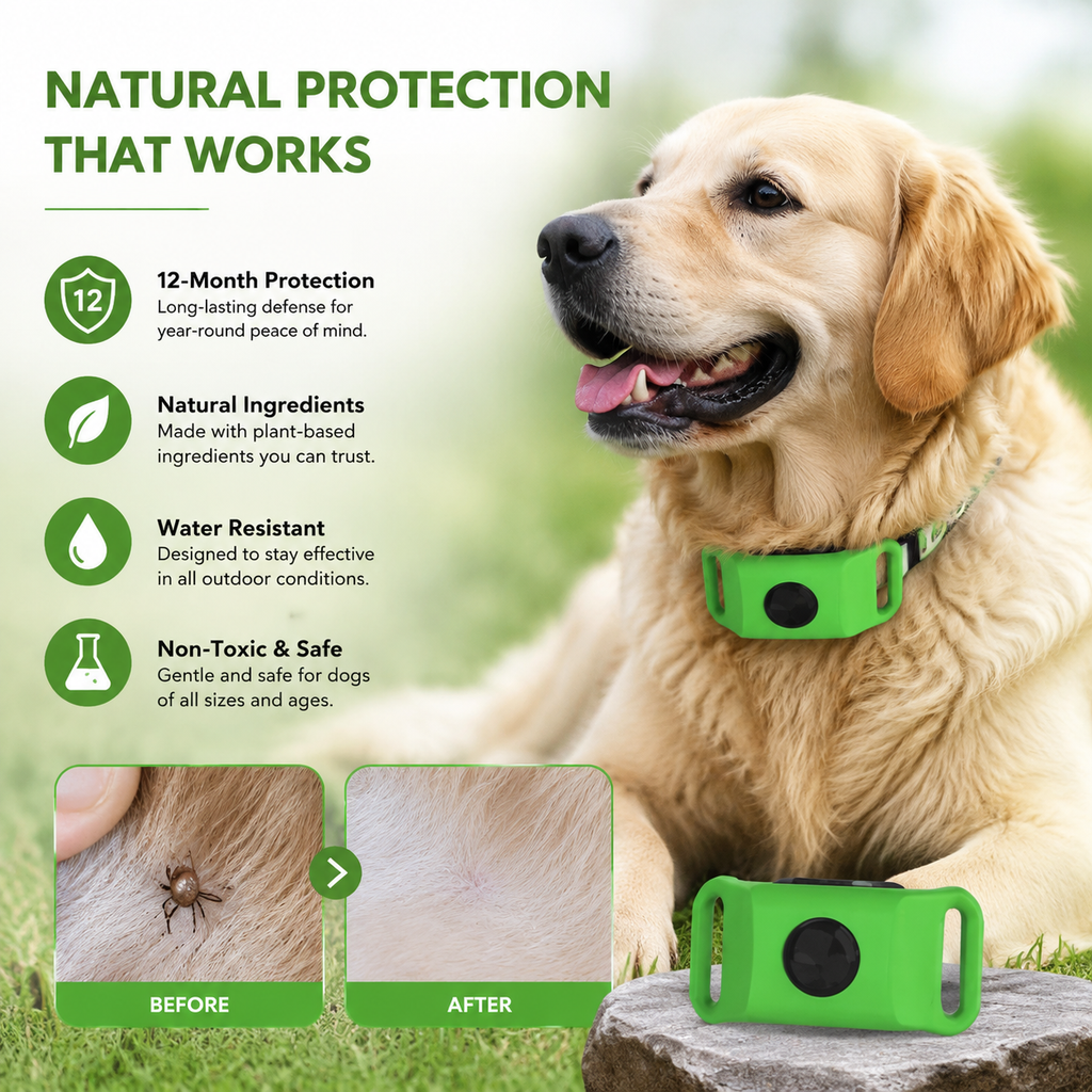 Natural Flea &amp; Tick Protection Collar