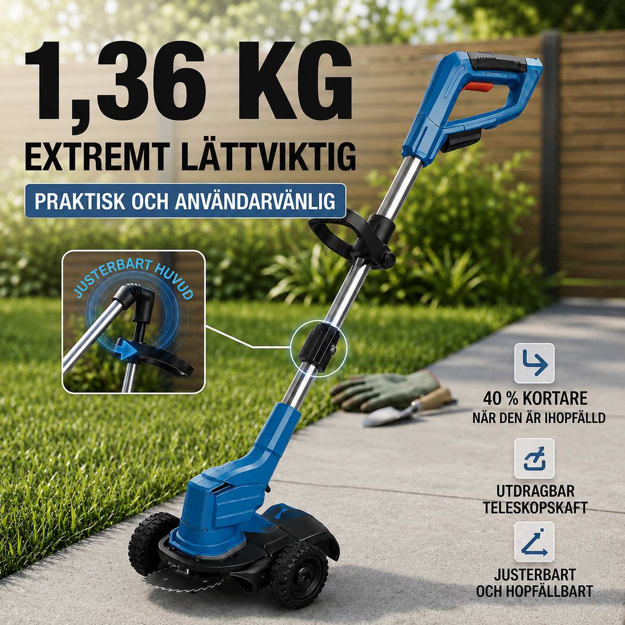 Gjør hagearbeidet raskere, lettere og mindre slitsomt – med TrimMax EU